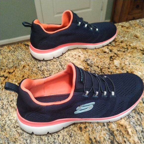 Skechers Summits Perfect Views 149523 Navy BluRunning Shoes Sneakers Women's 7 - Picture 5 of 12